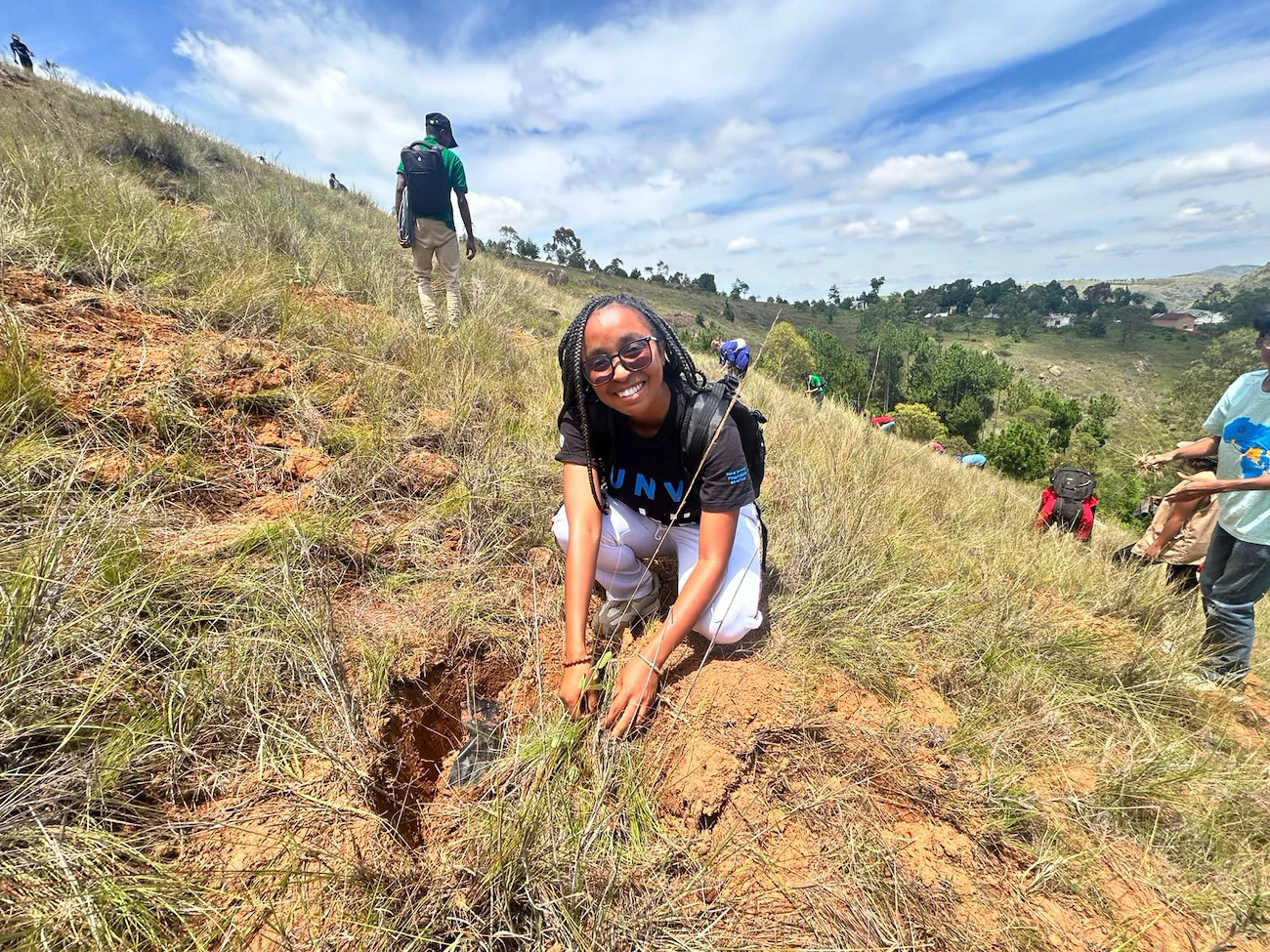 A female UN volunteer in Madagascar.
