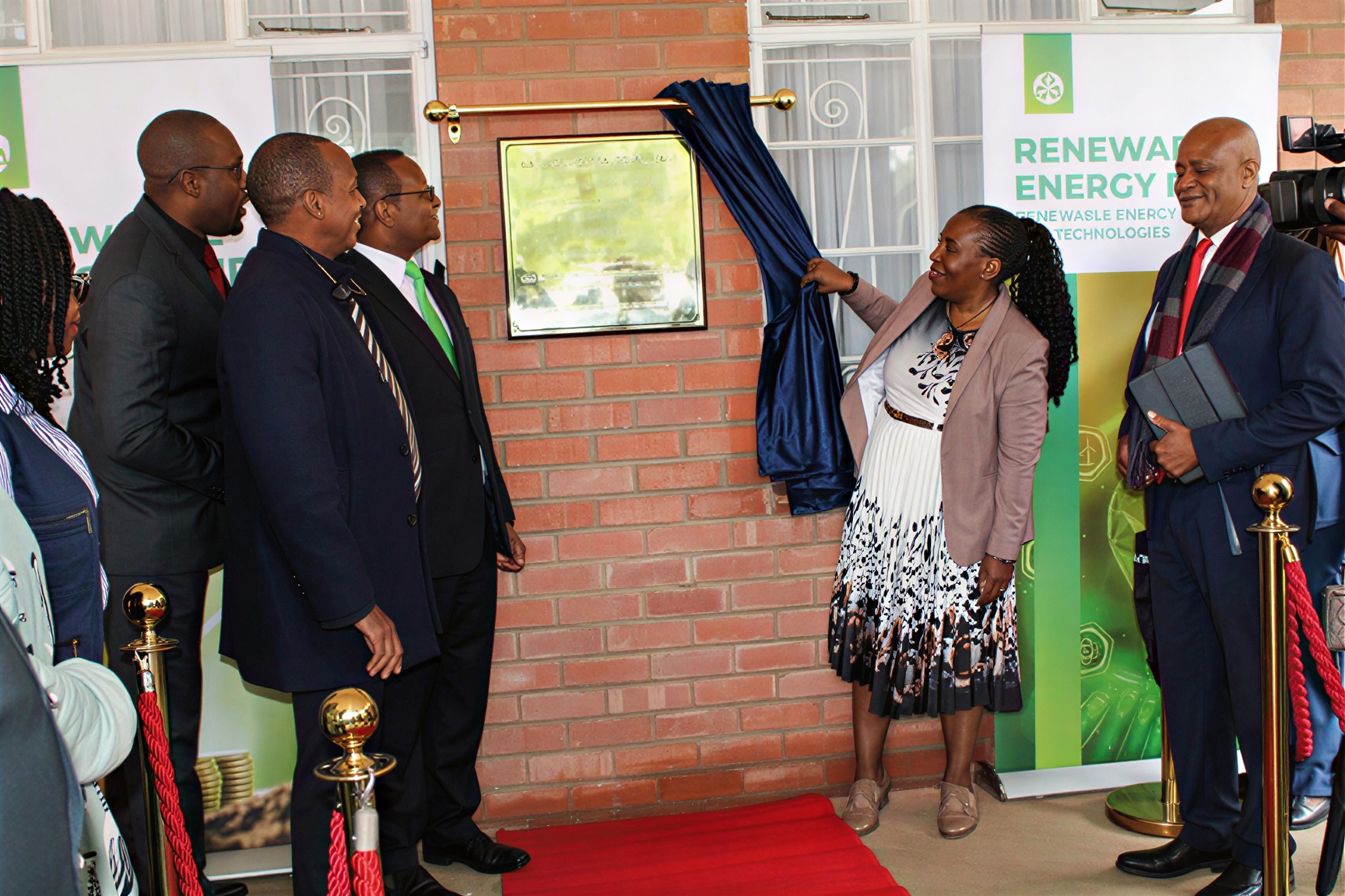 The unveiling ceremony of a solar energy system at a hospital in Zimbabwe. 