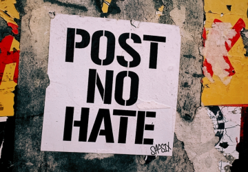 poster saying "post no hate"