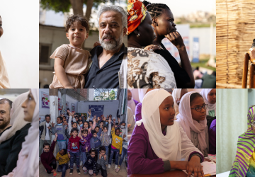 A collage of UN-supported individuals in Egypt.