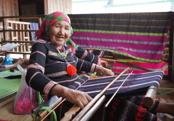An elderly woman in Viet Nam.