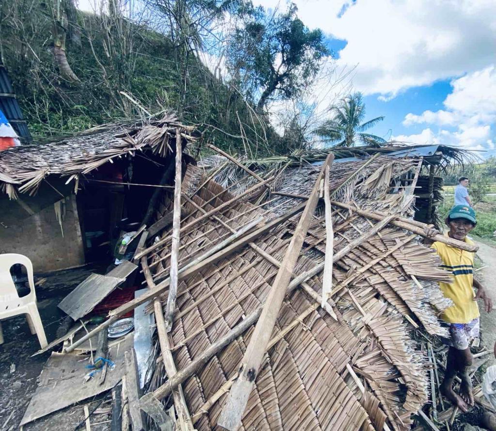 A delapidated house after Typhoons in the Philippines