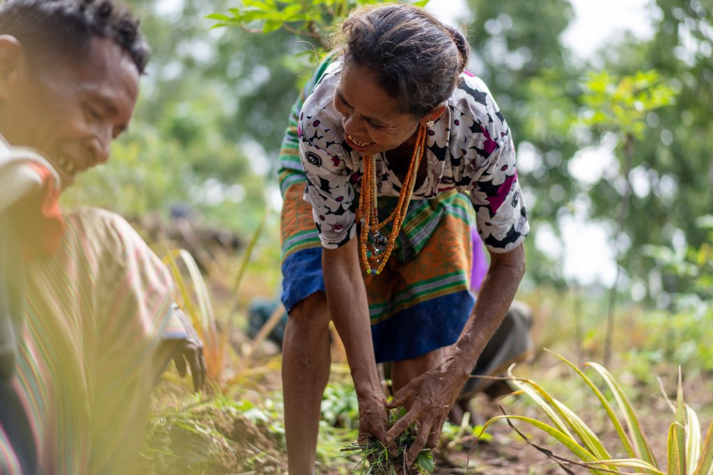 Two farmers in Timor-Leste.
