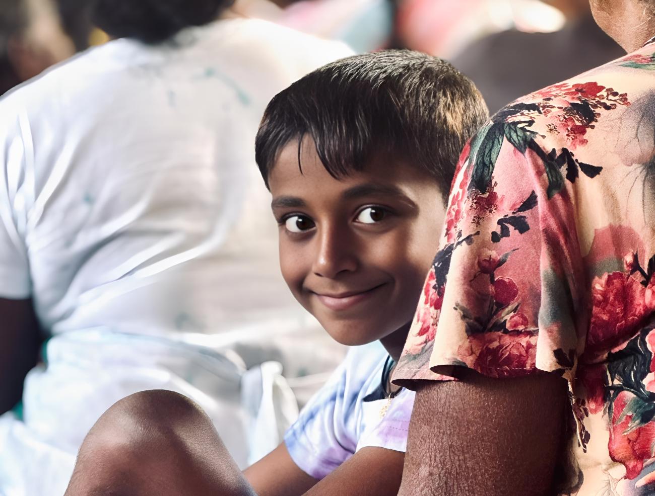 A boy in Sri Lanka.
