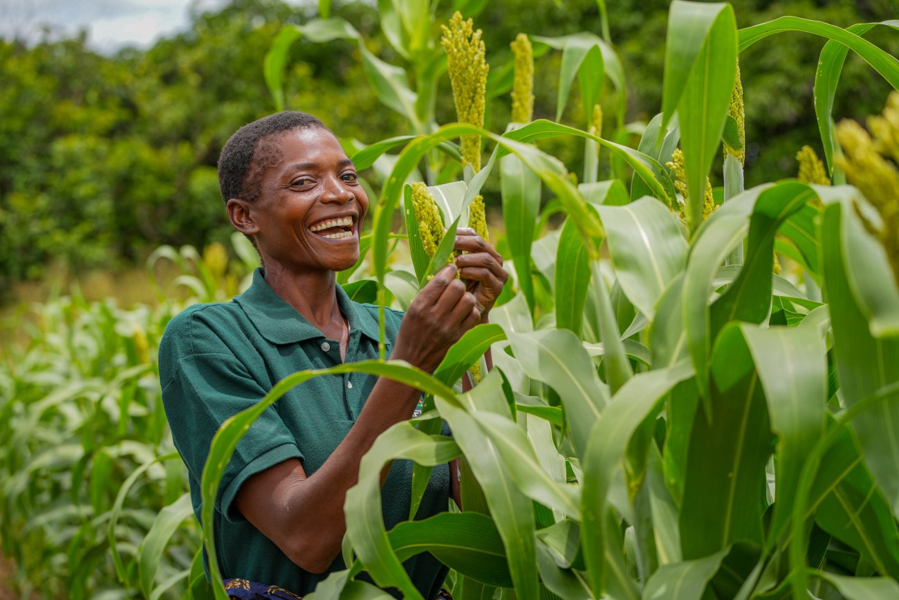 A farmer in Zambia.