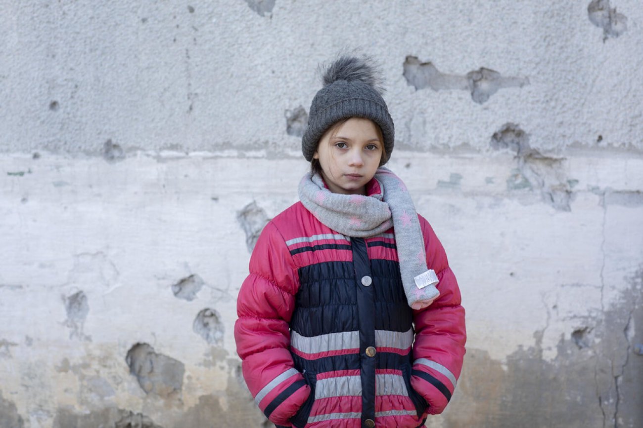 A girl in Ukraine.