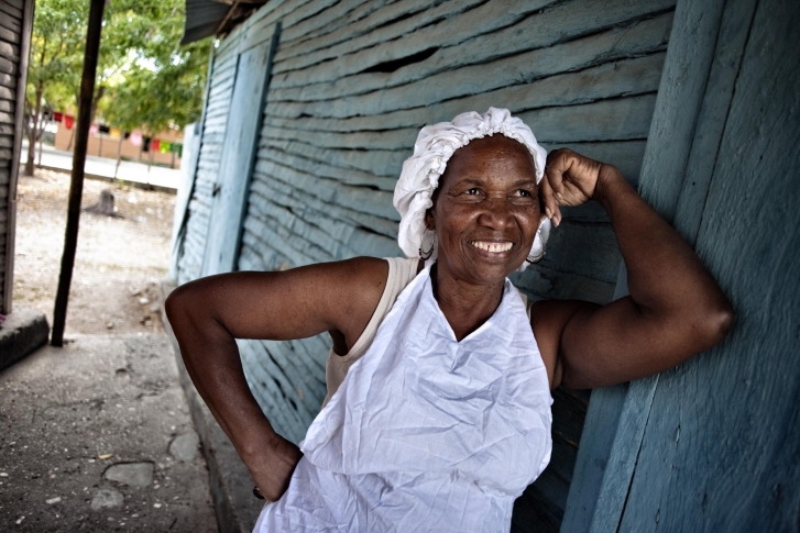 A woman in the Dominican Republic.